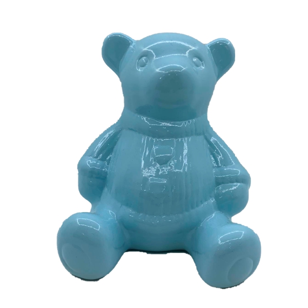 Urso Azul Bebe de porcelana 